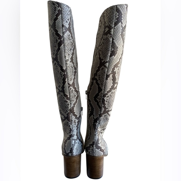 Ann Demeulemeester Snakeskin Leather 36.5 Made in Italy  Over the Knee Boots - Picture 4 of 11